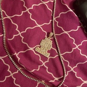 20 inch 10k real 2 carat diamond tennis chain 3mm